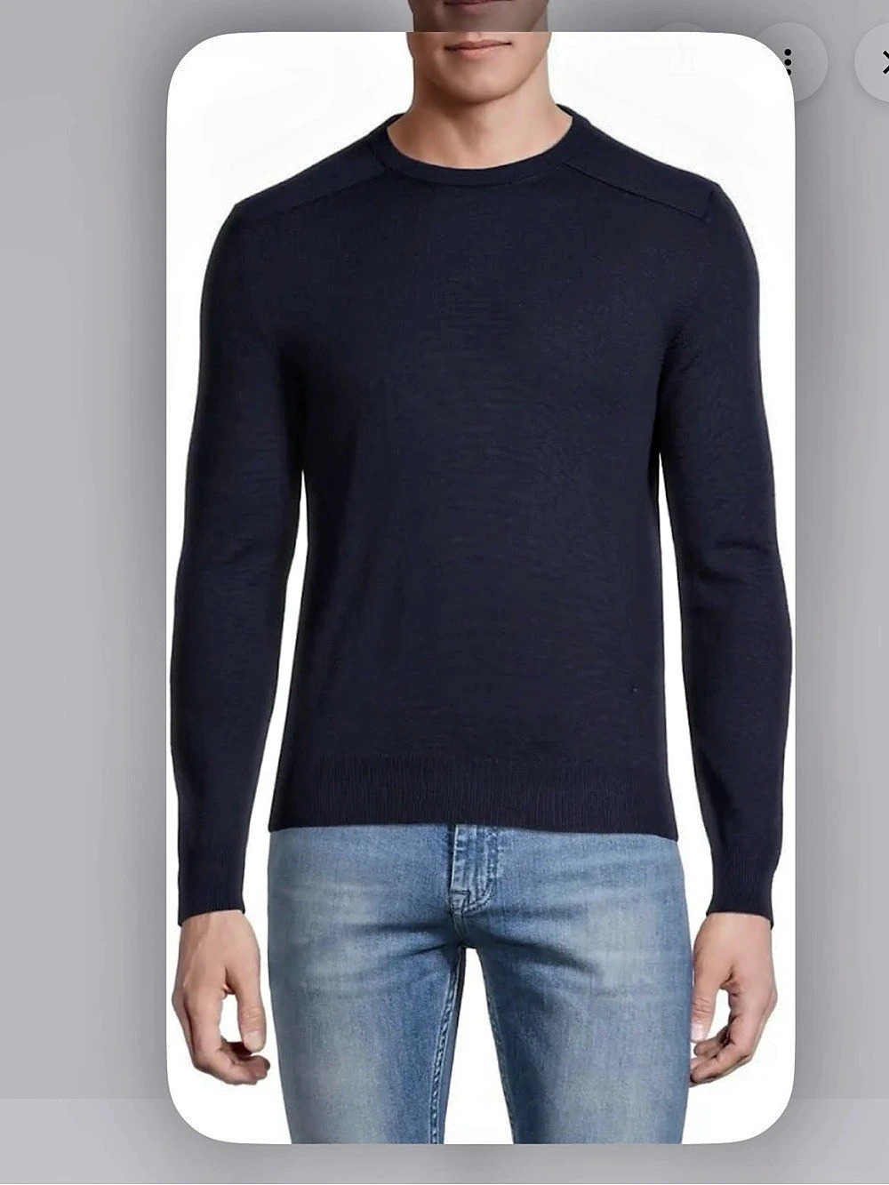 ISAIA Men's Crewneck Sweater in navy Blue